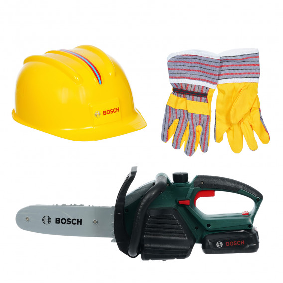 Trusă de lucru Bosch: drujbă + cască + mănuși BOSCH 329314 