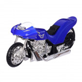 Motocicletă 1:18, albastră Motormax 329573 