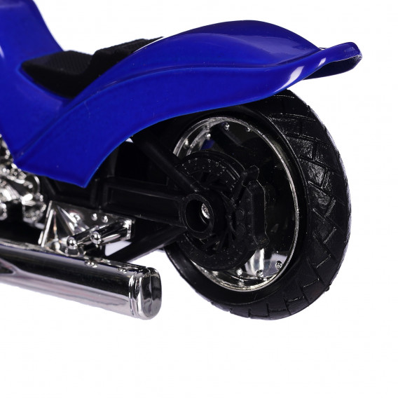 Motocicletă 1:18, albastră Motormax 329576 4