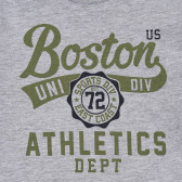 Bluză gri din bumbac cu inscripția BOSTON ATHLETICS Chicco 329726 2