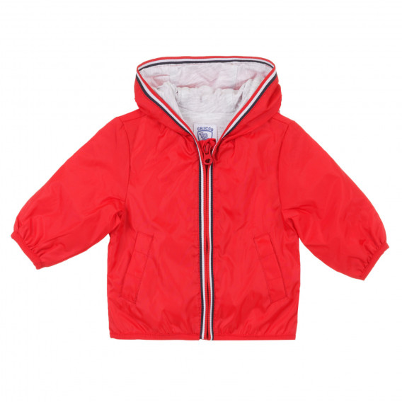 Jachetă roșie, subțire, cu margini colorate Chicco 329763 