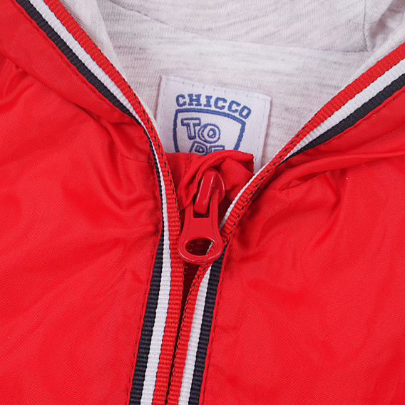 Jachetă roșie, subțire, cu margini colorate Chicco 329764 2