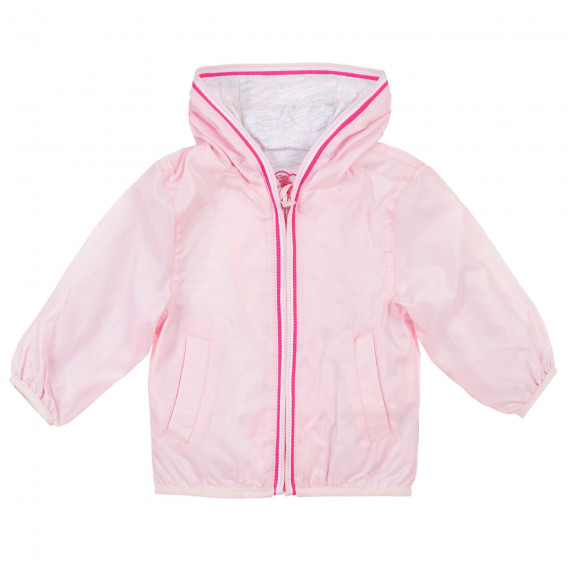 Jachetă de vânt subțire, roz deschis, cu margini colorate Chicco 329767 