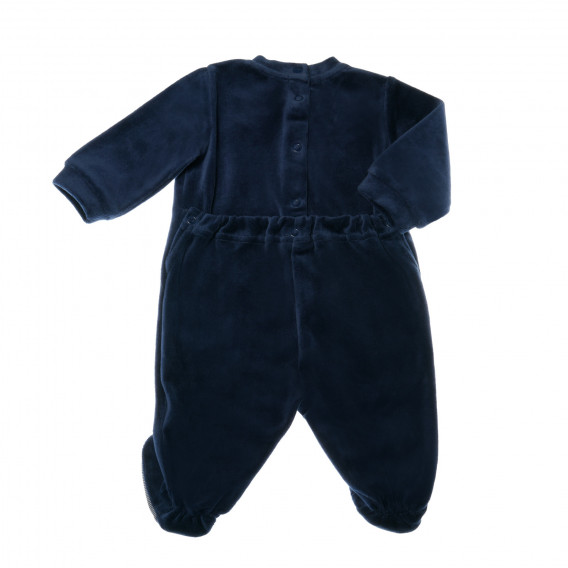 Salopetă din pluș cu mâneci lungi și panda pentru copii, albastru bleumarin Chicco 33002 2