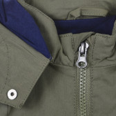 Jachetă verde subțire, cu patru buzunare, cu glugă inscripționată Chicco 330126 2