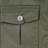 Jachetă verde subțire, cu patru buzunare, cu glugă inscripționată Chicco 330127 3