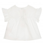 Bluză din bumbac cu mâneci scurte, cu aplicație, pentru fete Chicco 330851 4