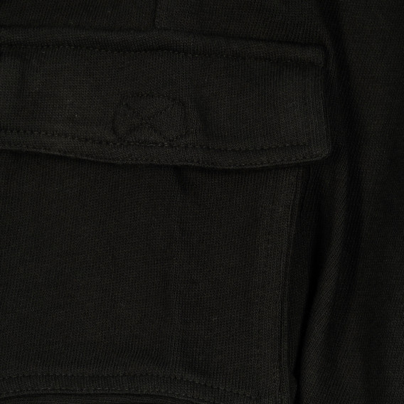 Pantaloni scurți negri din bumbac, cu buzunar lateral Chicco 330901 3