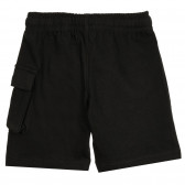 Pantaloni scurți negri din bumbac, cu buzunar lateral Chicco 330902 4
