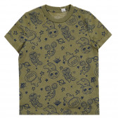 Tricou verde cu imprimeu extraterestru Chicco 330953 