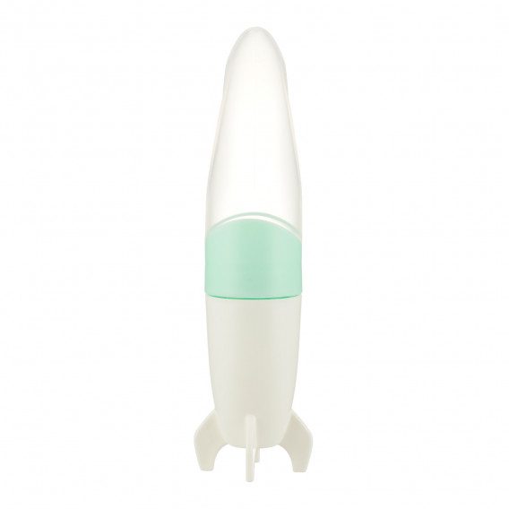 Flacon din silicon cu lingură, Rocket 90 ml., Verde Kikkaboo 331422 