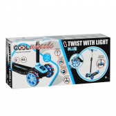 Trotinetă albastră cu 3 roți și lumini LED pentru copii 3+ Furkan toys 331596 8