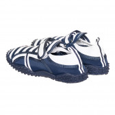Pantofi aqua în dungi albe și albastre, cu aplicație de ancoră Playshoes 331798 2