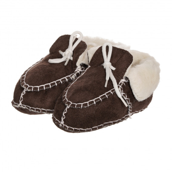 Papuci de casă maro pentru bebeluși Playshoes 332063 7