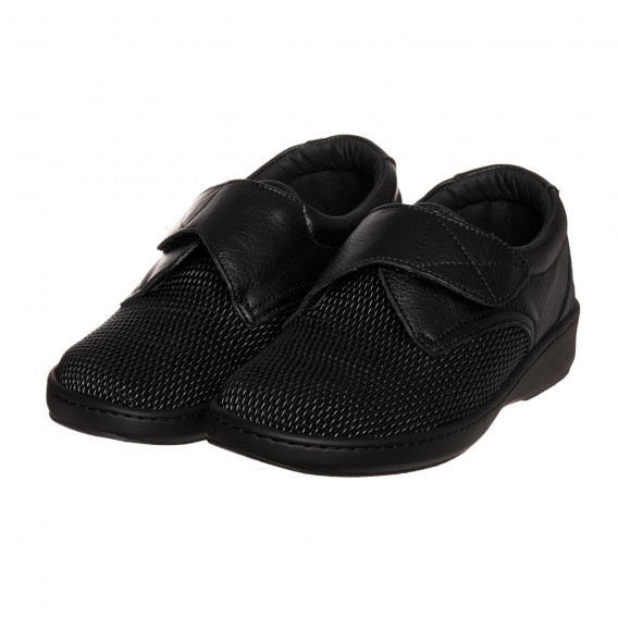 Pantofi negri din piele naturală, pentru un băiețel Chung shi 332584 