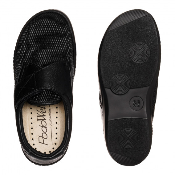 Pantofi negri din piele naturală, pentru un băiețel Chung shi 332586 3