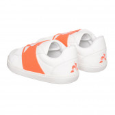 Teniși albi cu accent portocaliu și logo-ul mărcii Le coq sportif 332601 3