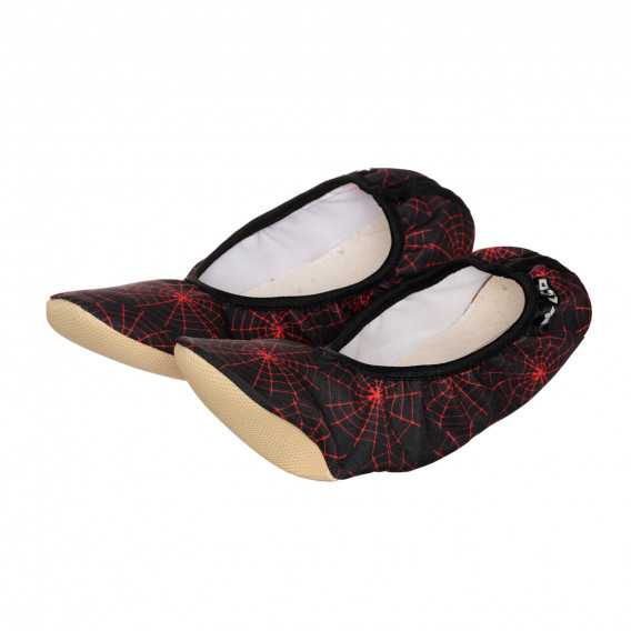 Pantofi negri cu imprimeu roșu, de pânză de păianjen Lico 332691 