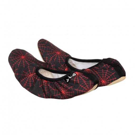 Pantofi negri cu imprimeu roșu, de pânză de păianjen Lico 332692 2