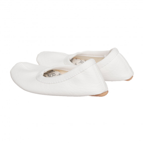 Pantofi albi din piele ecologică Beck 332704 2