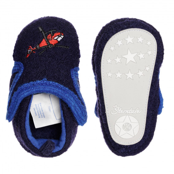 Papuci albaștri cu aplicație, pentru bebeluș Sterntaler 332770 2
