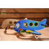 Puzzle mecanic 3D Avion pentru copii Ugears 3343 