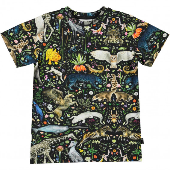 Bluză multicoloră cu mâneci scurte, cu animale mitice Molo 334521 