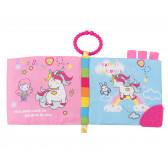 Carte textil moale cu pieptene unicorn fericit Kikkaboo 334560 4