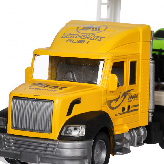 Camion de transport auto galben cu 3 mașini GOT 334635 4