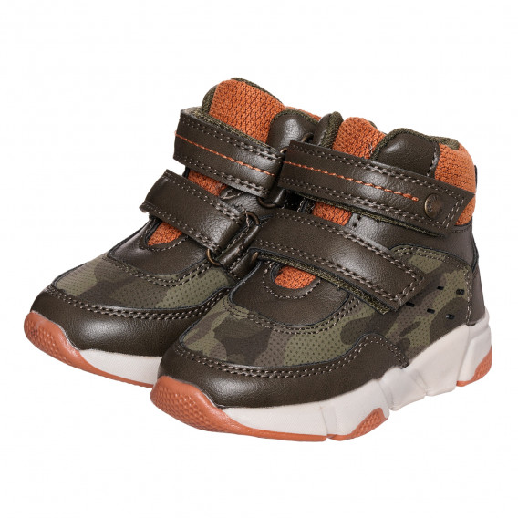Sneakers cu detalii portocalii, verzi Best buy shoes 334685 