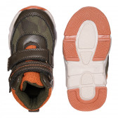 Sneakers cu detalii portocalii, verzi Best buy shoes 334686 3