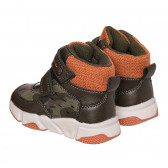 Sneakers cu detalii portocalii, verzi Best buy shoes 334687 2
