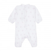 Salopetă cu imprimeu grafic pentru bebeluși în alb și roz Idexe 334869 3
