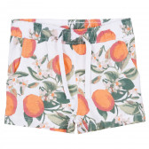 Pantaloni scurți din bumbac organic cu imprimeu floral, în alb Name it 334964 