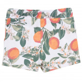 Pantaloni scurți din bumbac organic cu imprimeu floral, în alb Name it 334967 4