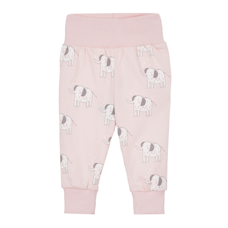 Pantaloni pentru bebeluși din bumbac, în roz  334971