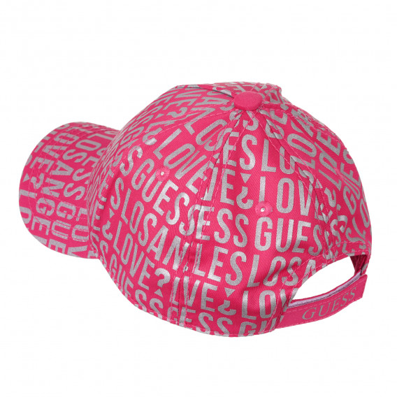 Palarie Guess cu viziera si monograma dreapta, roz Guess 335151 2