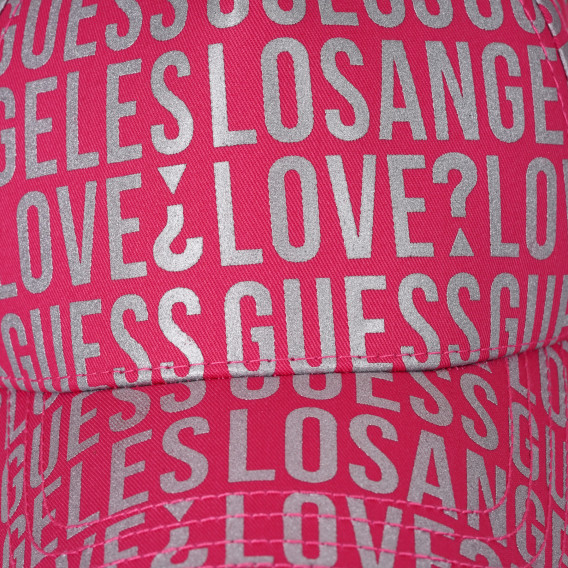 Palarie Guess cu viziera si monograma dreapta, roz Guess 335153 4