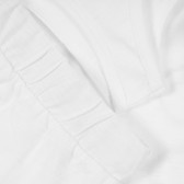 Set de maieu și pantaloni scurți din bumbac, de culoare albă Benetton 335175 4
