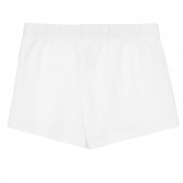 Set de maieu și pantaloni scurți din bumbac, de culoare albă Benetton 335178 7