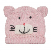 Căciulă cu urechi și aplicație panda pentru bebeluș, roz Chicco 335179 