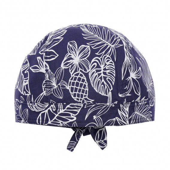 Pălărie de bumbac cu imprimeu floral, albastru Chicco 335195 