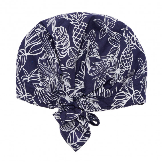 Pălărie de bumbac cu imprimeu floral, albastru Chicco 335197 3
