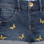 Pantaloni scurți din denim cu aplicație fluture, albaștri Name it 335779 3