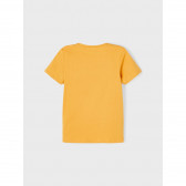 Tricou portocaliu din bumbac cu imprimeu NYC Name it 335956 2