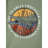 Tricou verde din bumbac cu imprimeu crocodil Name it 335987 3