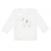 Vestă din bumbac cu elefant pentru bebeluși, albă Pinokio 336082 