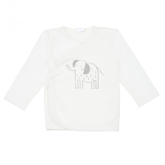 Vestă din bumbac cu elefant pentru bebeluși, albă Pinokio 336082 