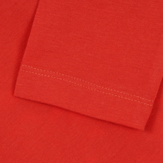 Bluză roșie din bumbac pentru bebeluși Benetton 336107 3