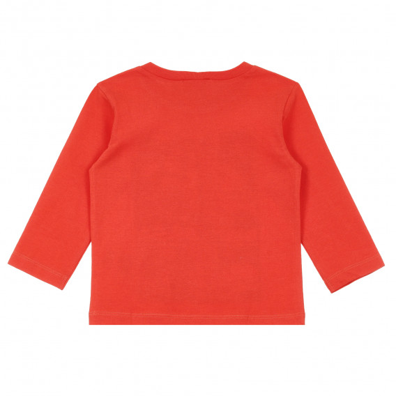 Bluză roșie din bumbac pentru bebeluși Benetton 336108 4